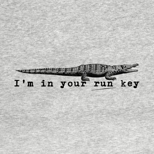 Run key gator (black) by HackSwag.co